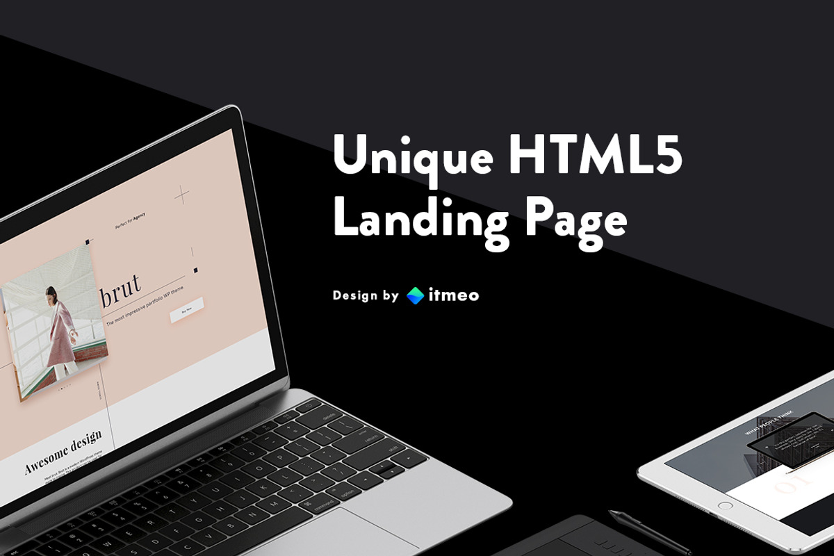 Brut Landing Page, a HTML Template by itmeo (Photo 2 of 8)