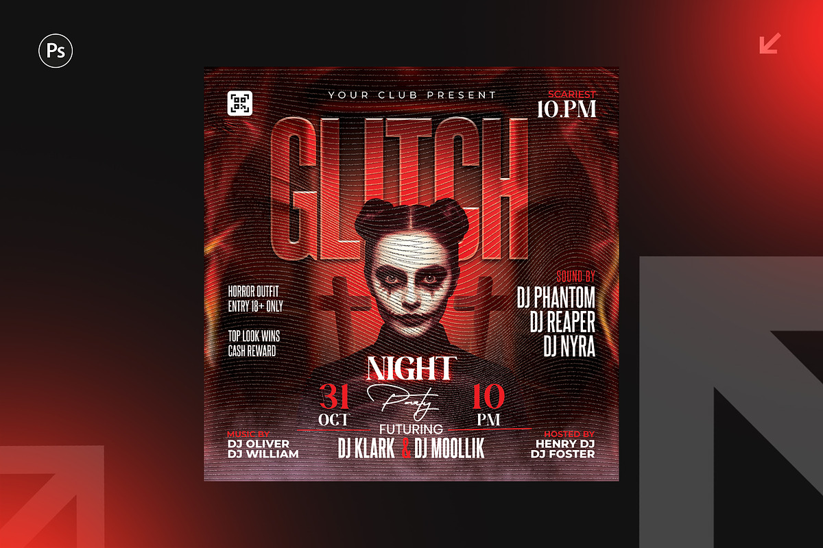 06 Halloween Flyer Bundle, a Flyer Template by Shajib Shikder (Photo 4 of 7)