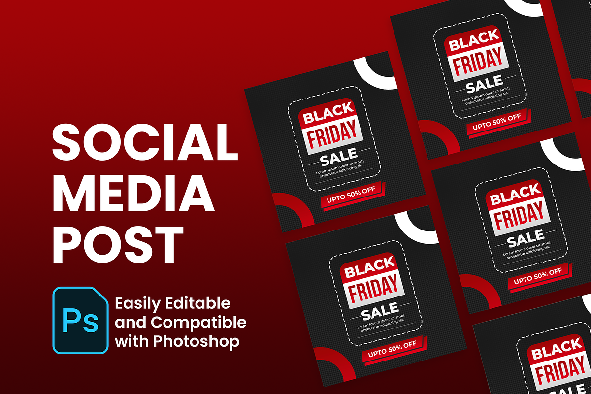 Black Friday Sale Post Design, a Social Media Template by designsprout (Photo 2 of 2)
