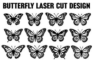 butterfly laser cut design, an Illustration by balal