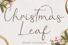 Christmas Leaf - Modern Calligraphy