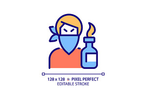 Rebel pixel perfect RGB color icon, an Icon by IMG Visuals