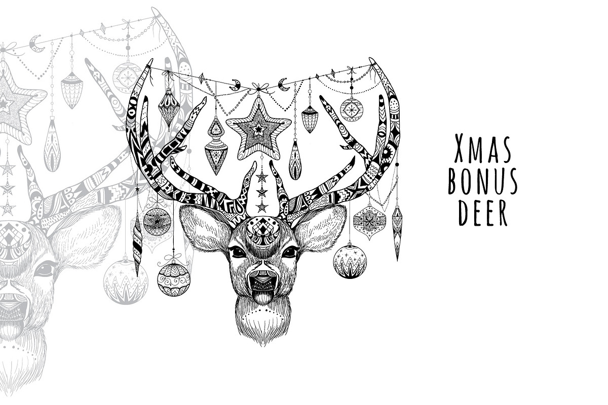 Textured animals in aztec style, a Texture Illustration by AnastasiaFears (Photo 8 of 8)