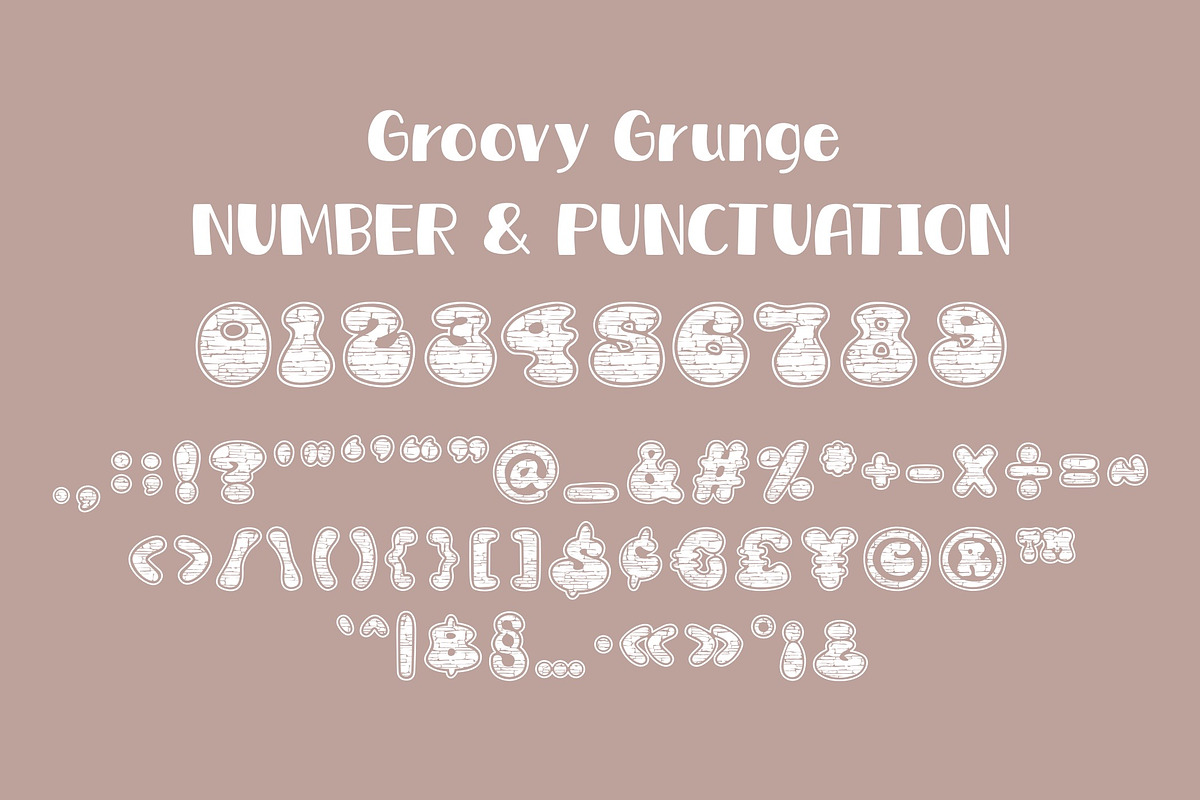 Groovy Grunge OTF, a Symbol Font by DREAMs Soul G. (Photo 5 of 5)
