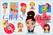 Cute female characters, a Person Illustration by Alena (Thumbnail 1 of 2)
