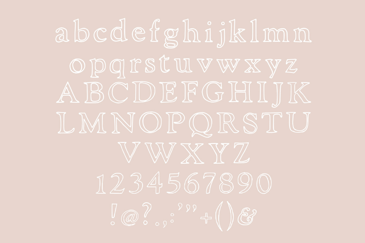 Laurel : a Handcrafted Outline Duo, a Serif Font by Margot + Co