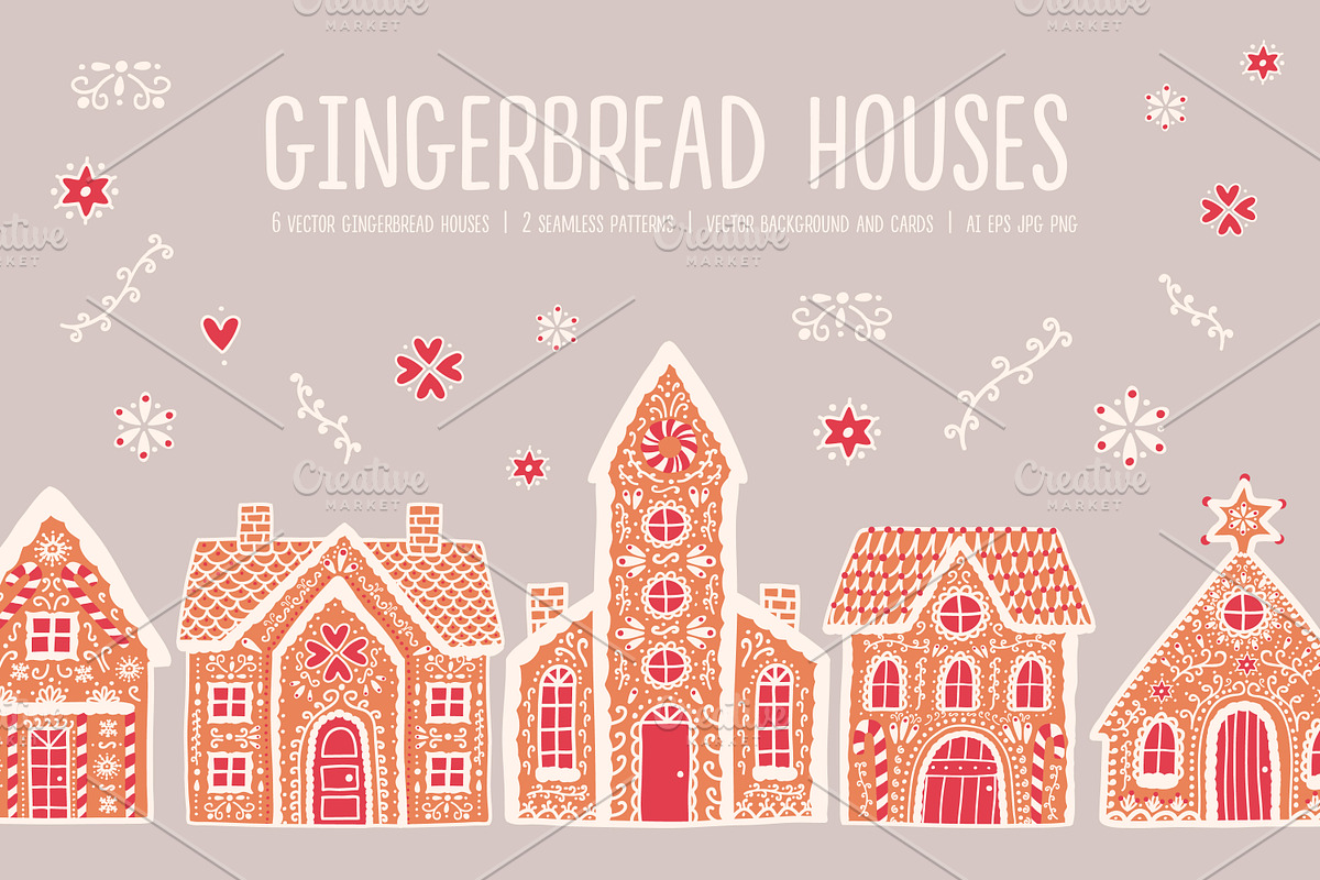 Gingerbread houses, a Decorative Illustration by Good Studio (Photo 1 of 10)