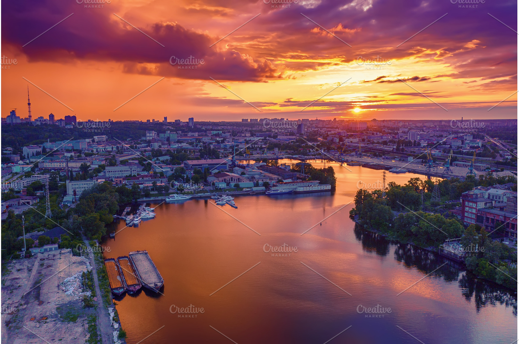 Sunset over Dnipro, a Nature Photo by Nature and travel