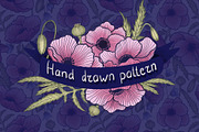 Delicate poppies, a Pattern Graphic by palllna (Thumbnail 1 of 4)