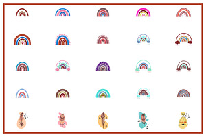 50 Rainbow Boho Icon