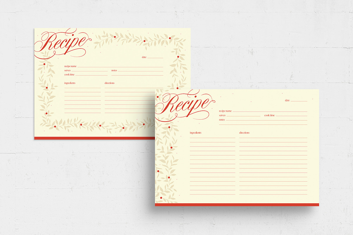 Christmas Recipe Card Template, a Card Template by BrandPacks (Photo 5 of 5)