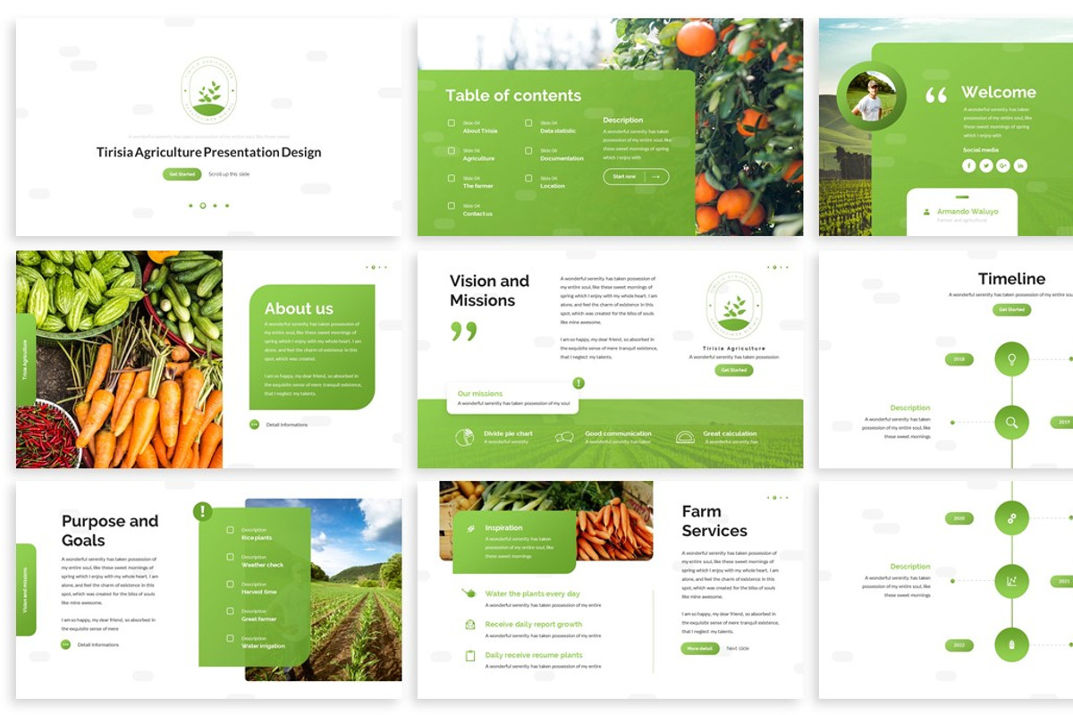 Tirisia - Agriculture Powerpoint, a Presentation Template by SlideFactory (Photo 2 of 4)