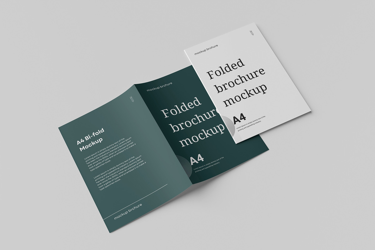 A4 Bifold Brochure Mockup, a Books & Magazine Mockup by Akaimockup