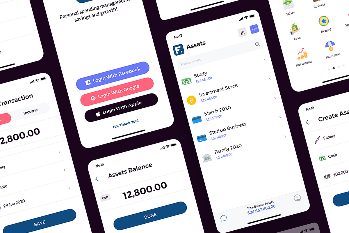 Finany - Cashflow Manager UI KIT, an App Template by No.13 (Photo 3 of 6)