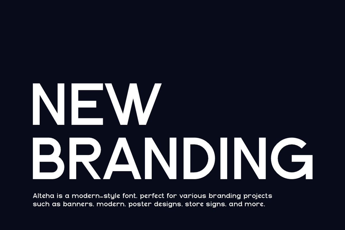Alteha - Modern Brand Font, a Sans Serif Font by Iqsiart Studio (Photo 3 of 12)