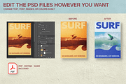 Vintage Surf Posters – Editable PSDs, a Branding & Logo Template by Golden Vision Studio (Thumbnail 3 of 7)