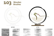 AI Hollow + Wooden + Sketch Brushes, a Brush Add-On by 103cia (Thumbnail 2 of 3)