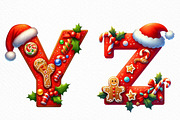 Christmas Alphabet Clipart, an Illustration by Craft Nest (Thumbnail 4 of 6)