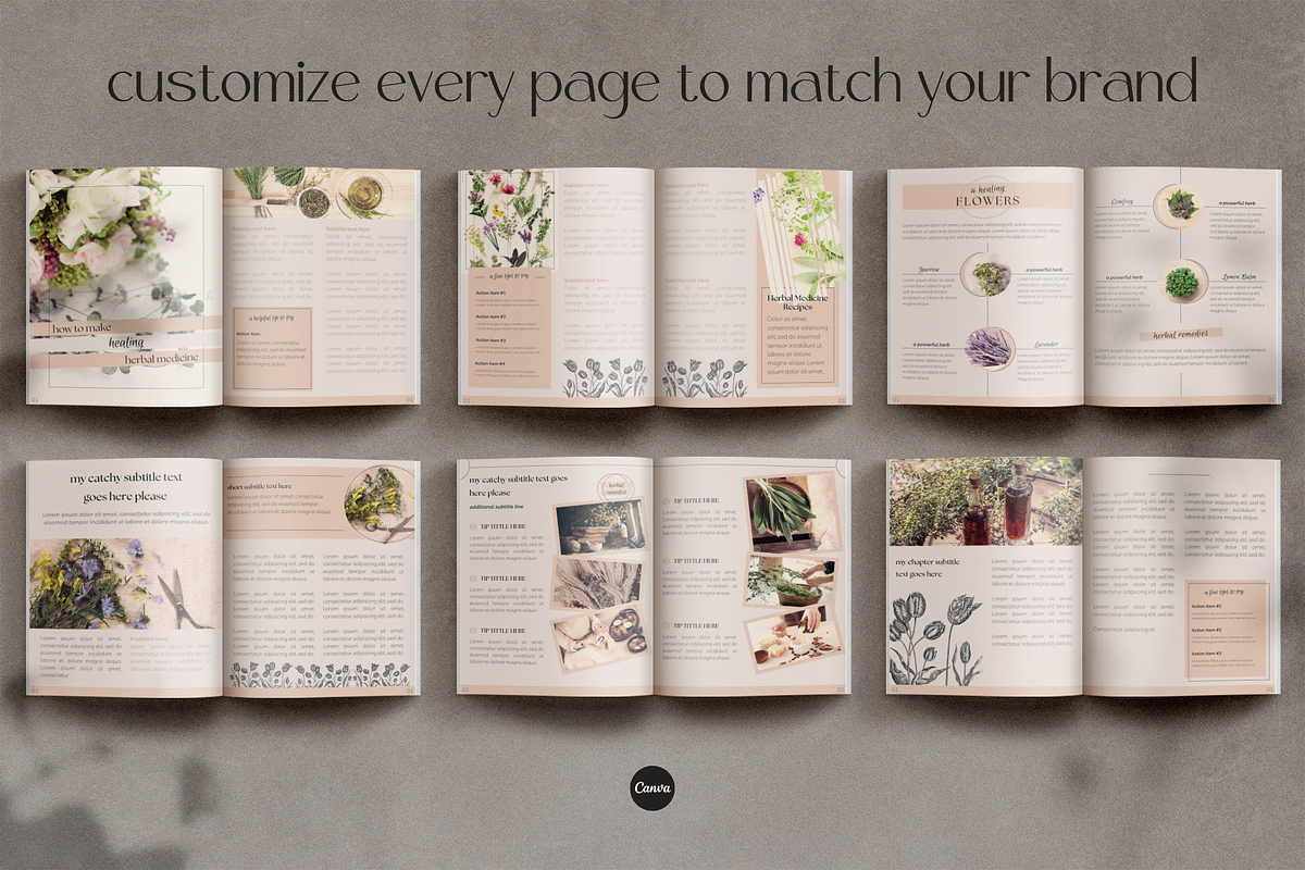Canva Herbalist Recipe Book Template, a Marketing Template by Made by Melody (Photo 9 of 17)