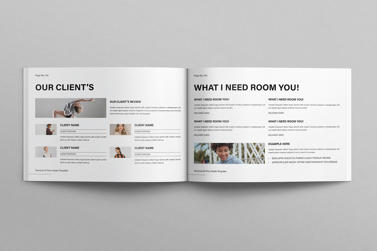 Service & Pricing Guide Template, a Brochure Template by E-Type (Photo 6 of 7)