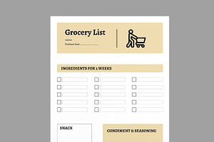 Healthy Meal Planner Layout