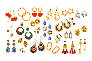 Earrings jewelry. Decorative, an Object Illustration by YummyBuum