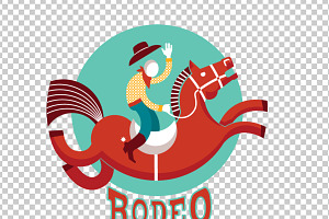 Cowboy Rodeo Rider Western Clipart