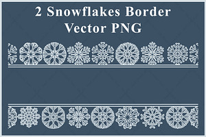Snowflake Border SVG Clipart Vector, a Decorative Illustration by Gfx Expert Team