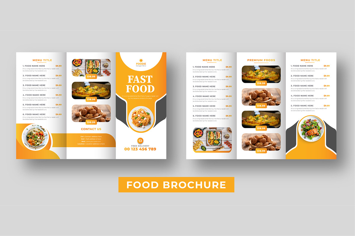Restaurant Food Brochure, a Brochure Template by pixelcreatx (Photo 1 of 3)
