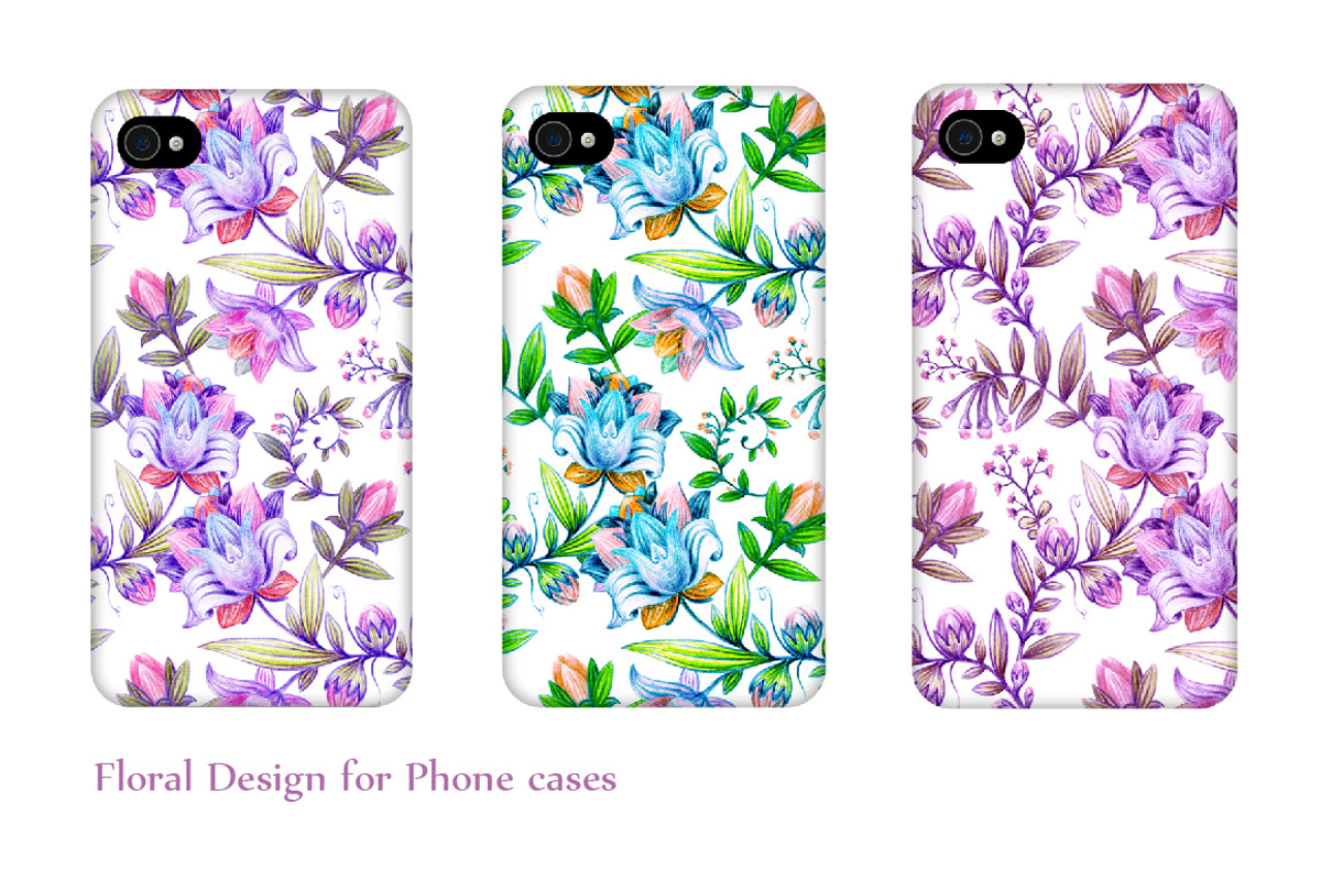 Floral Patterns for Phone Cases, a Pattern Graphic by Sunny_Lion