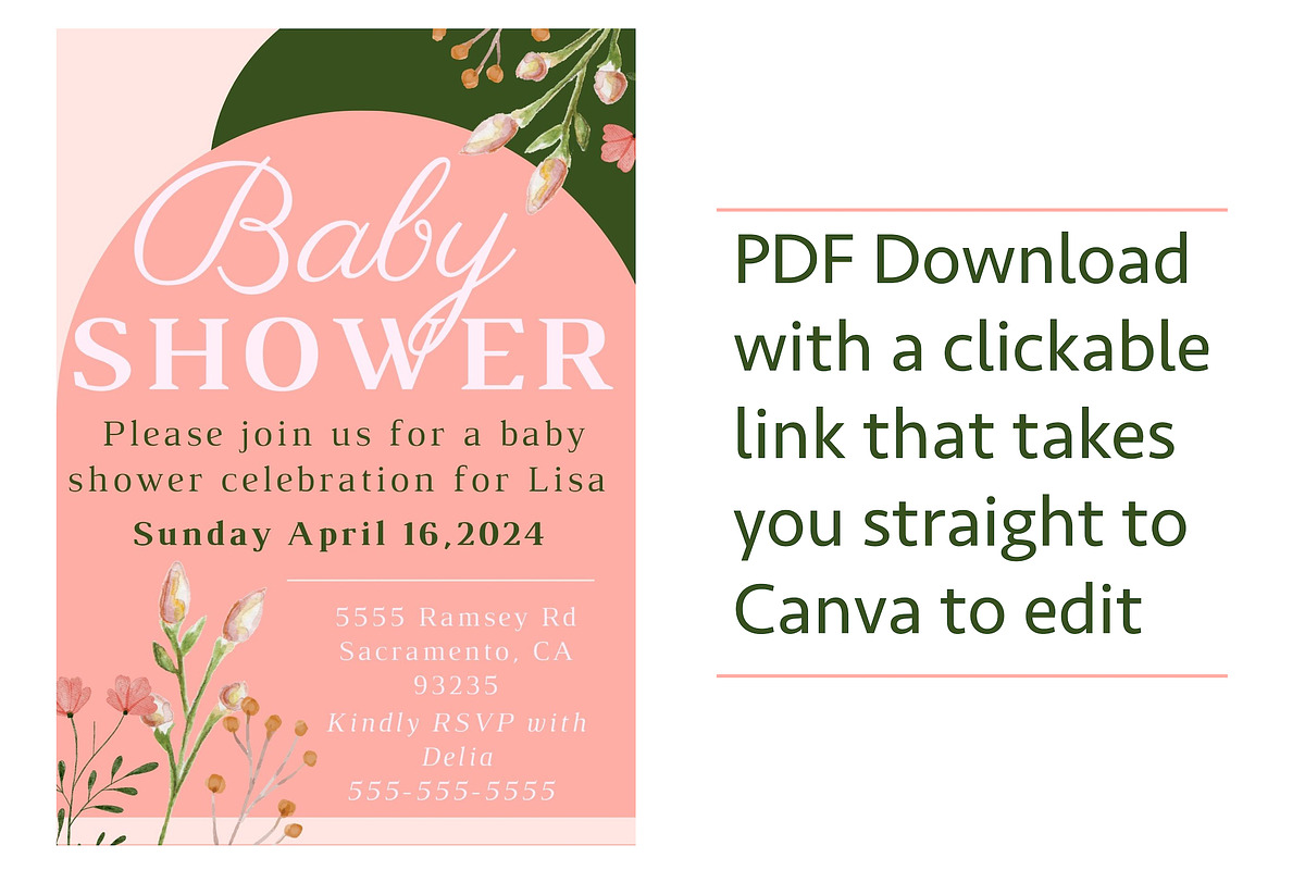 Baby Shower Invitation - Canva, an Invitation Template by Inez Jestine (Photo 3 of 3)