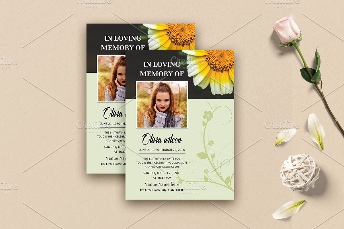 Funeral Announcement V03, a Card Template by Template Shop (Photo 3 of 3)
