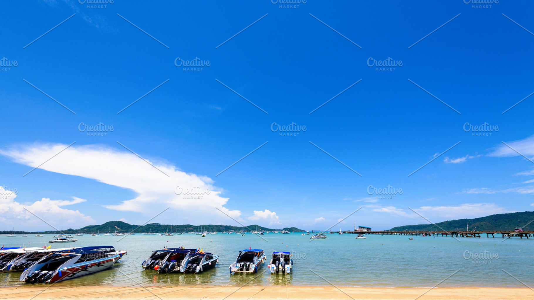 Beach and sea at chalong bay stock photo containing beach and sea, a Nature Photo by yongkiet jitwattanatam