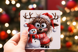 Funny Christmas Reindeers Clipart