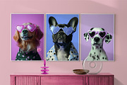 Funky Dogs in Sunglasses Poster Pack, an Illustration by HabitusDesigns (Thumbnail 2 of 9)