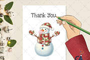 Cute Patchwork Snowman Christmas PNG, an Illustration by Creative Art (Thumbnail 6 of 6)