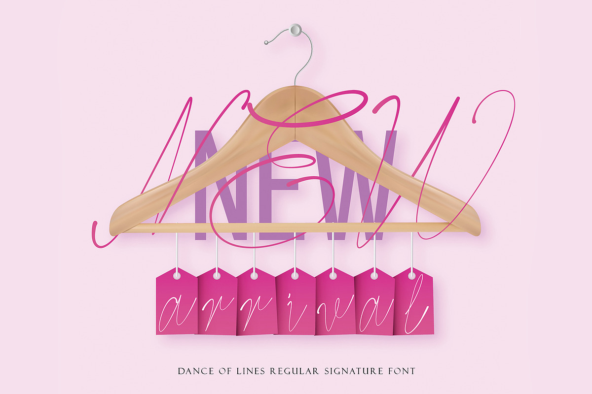 Dance Of Lines Signature Font preview 2
