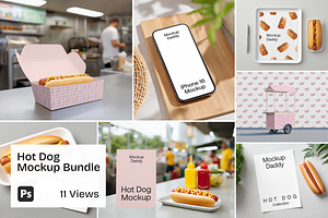 Hot Dog Mockup Bundle, an Advertising Mockup by Mockupdaddy