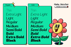 Chalty - Retro Font Family