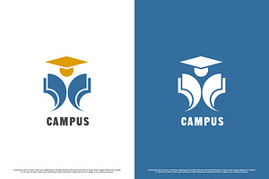Student Campus Logo Design Icon, a Branding & Logo Template by Morvana Crew