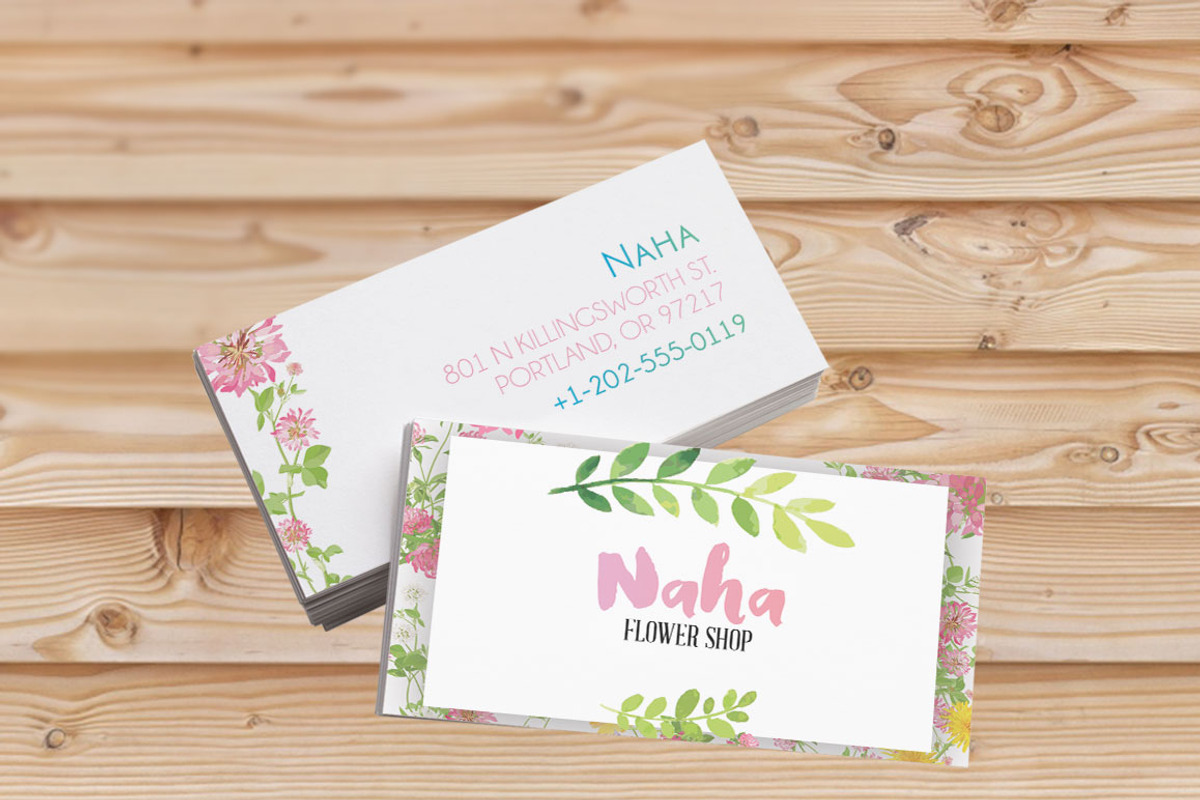 Watercolor Business Card Template, a Business Card Template by Studio 19 (Photo 1 of 3)