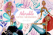 Adorable mermaid collection, an Illustration by Fantom Fifi Art (Thumbnail 1 of 7)