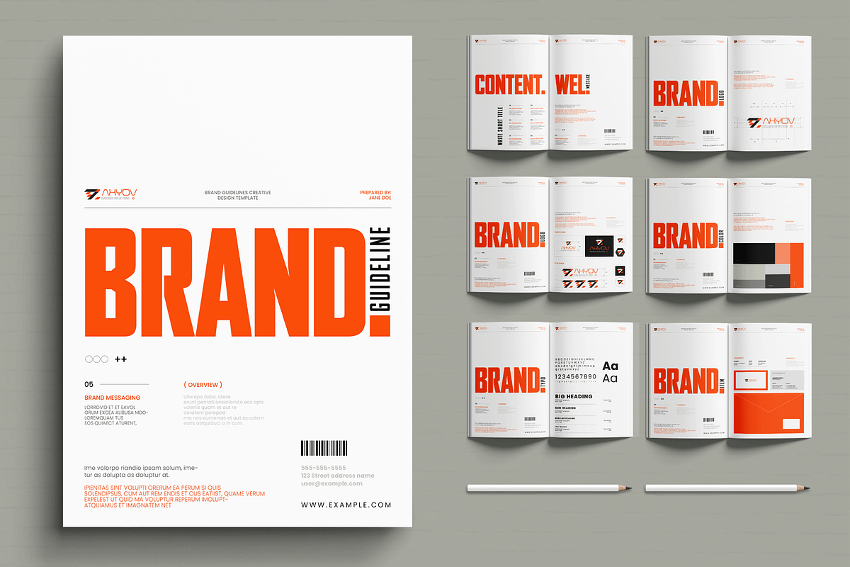 Brand Guidelines Corporate Identity, a Brochure Template by MightyDesign (Photo 1 of 6)
