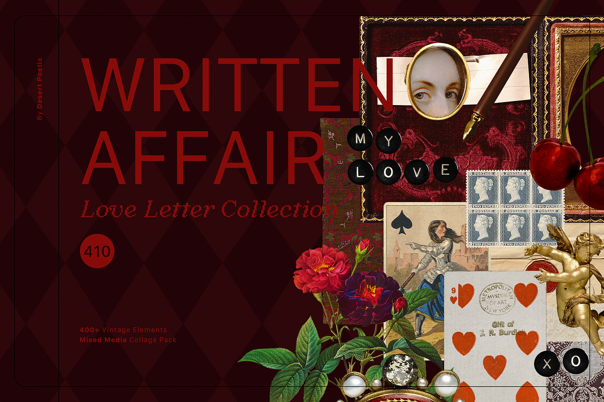 WRITTEN AFFAIR Collage Pack, an Object Graphic by Desert Poetic (Photo 1 of 19)