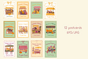 Autumn farm market Postcards Clipart, a Person Illustration by Carpet Tapete Pretzel (Thumbnail 2 of 11)