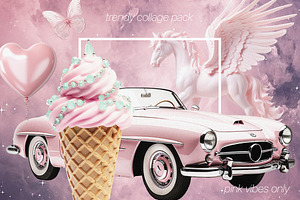 BARBIELAND Pink Graphic Collage Pack