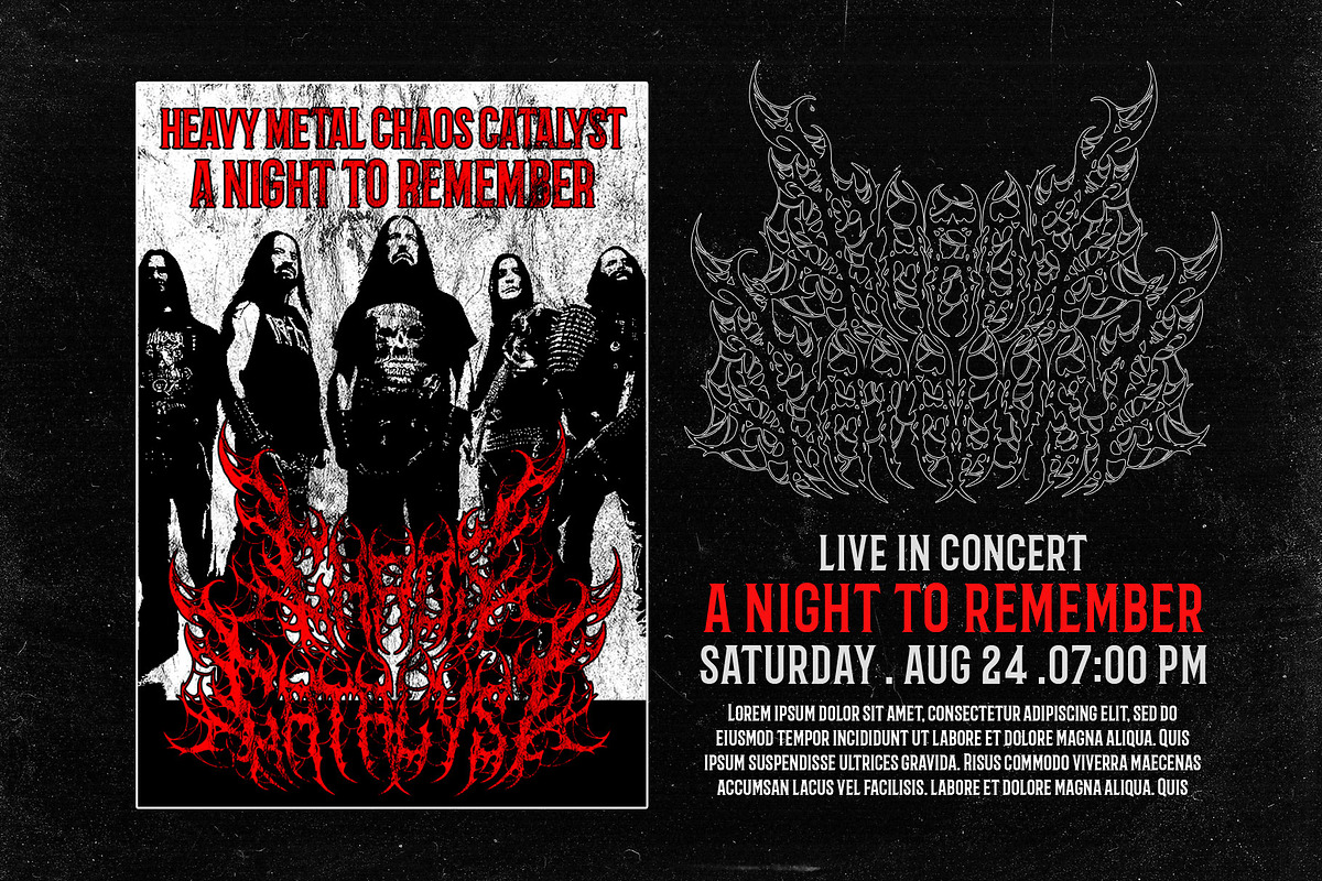 Cursed Obscure Death Metal Font, a Blackletter Font by Fonday Studio (Photo 14 of 19)