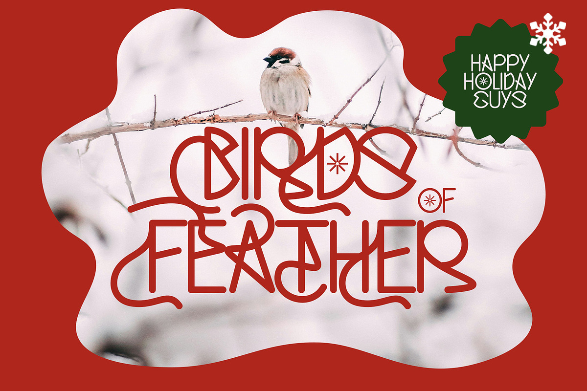 Winter Holiday Display Font, a Sans Serif Font by Graphicxell (Photo 9 of 12)