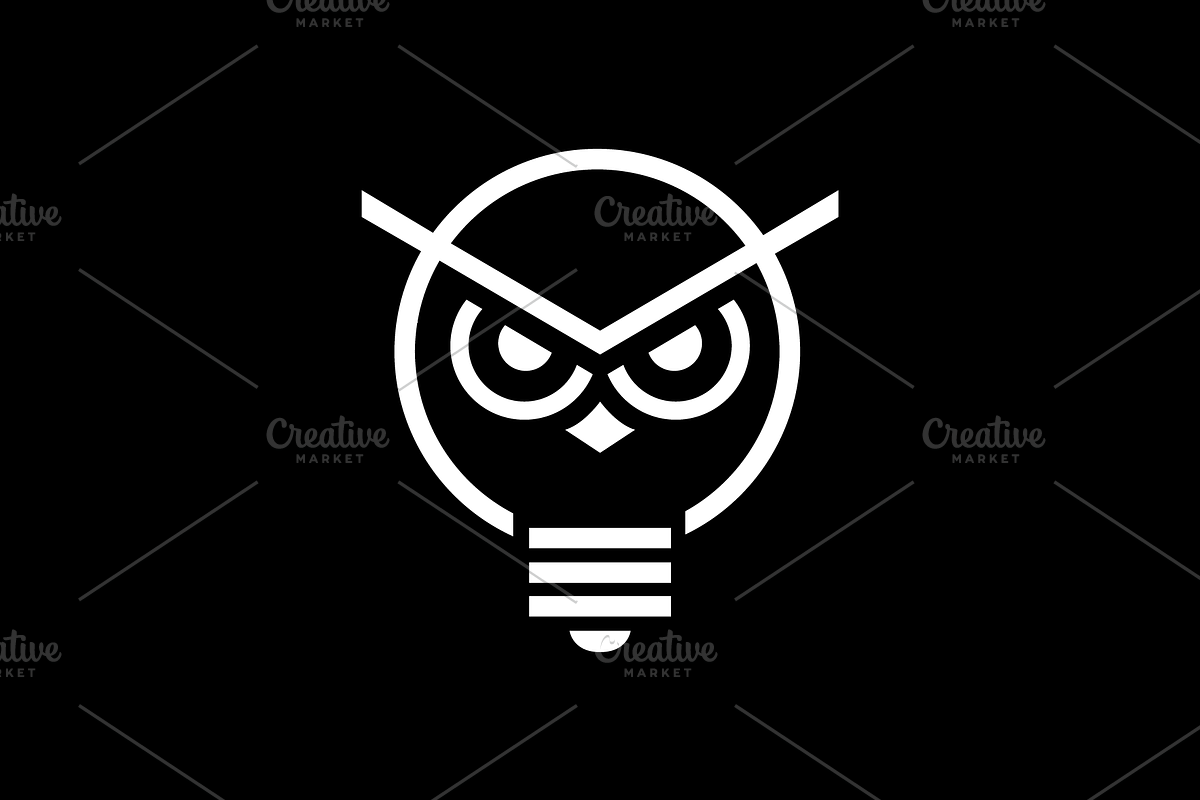 owl head creative concept logo, a Branding & Logo Template by devastd