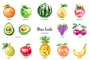 Watercolor fruits disco ball clipart, an Object Illustration by Art and Funny (Thumbnail 2 of 3)